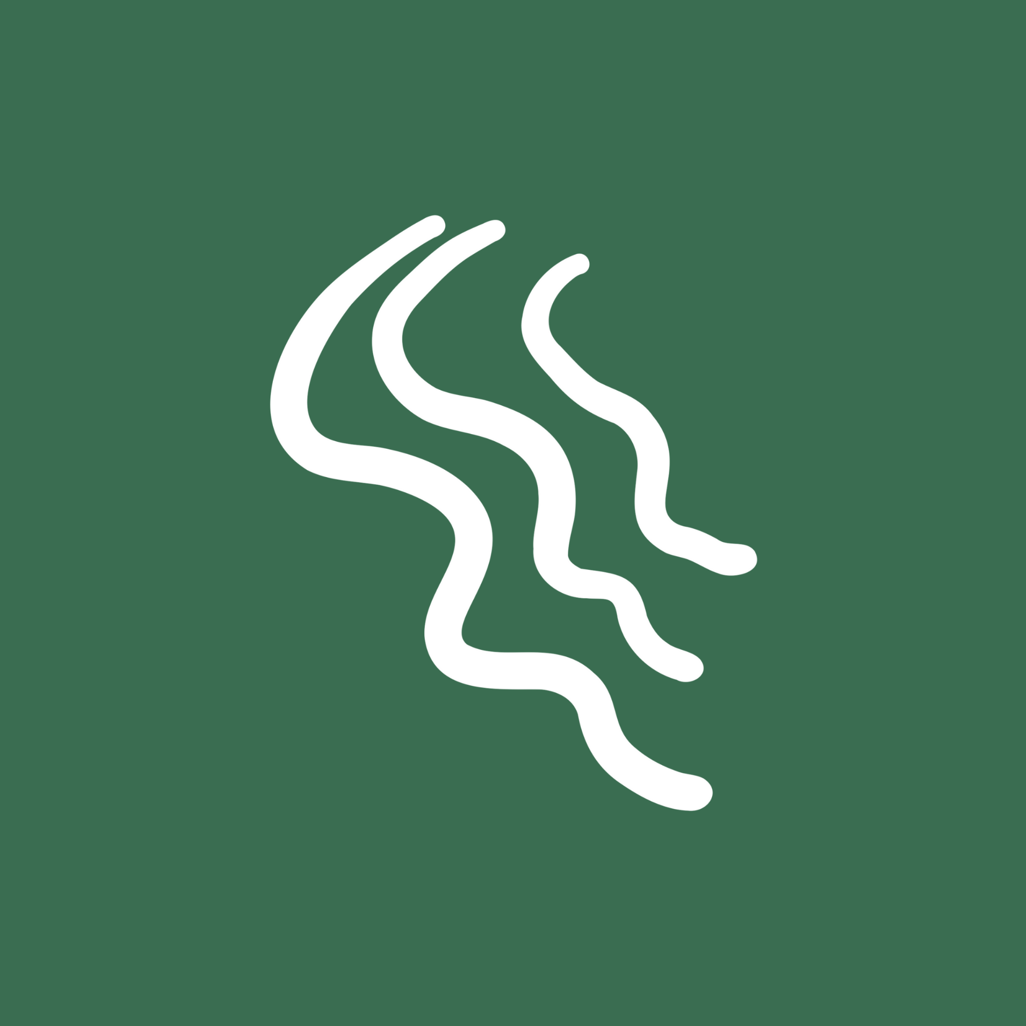 Flow illustration with dark green background